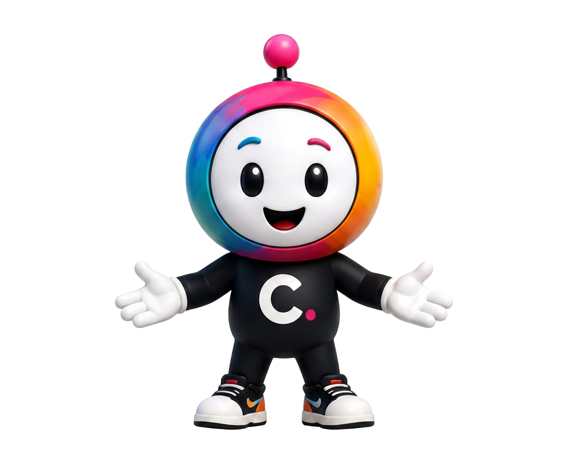 Centro, the Centrico Mobile mascot, holding a smartphone and waving